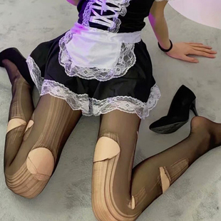 洋气显瘦情趣破洞超薄黑色丝袜一次性调情撕扯美腿连裤袜子女包邮