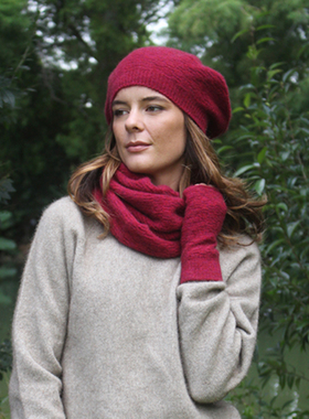 新西兰possum美丽诺羊毛 格子穿孔针织小围巾 冬季交叉护颈椎围脖