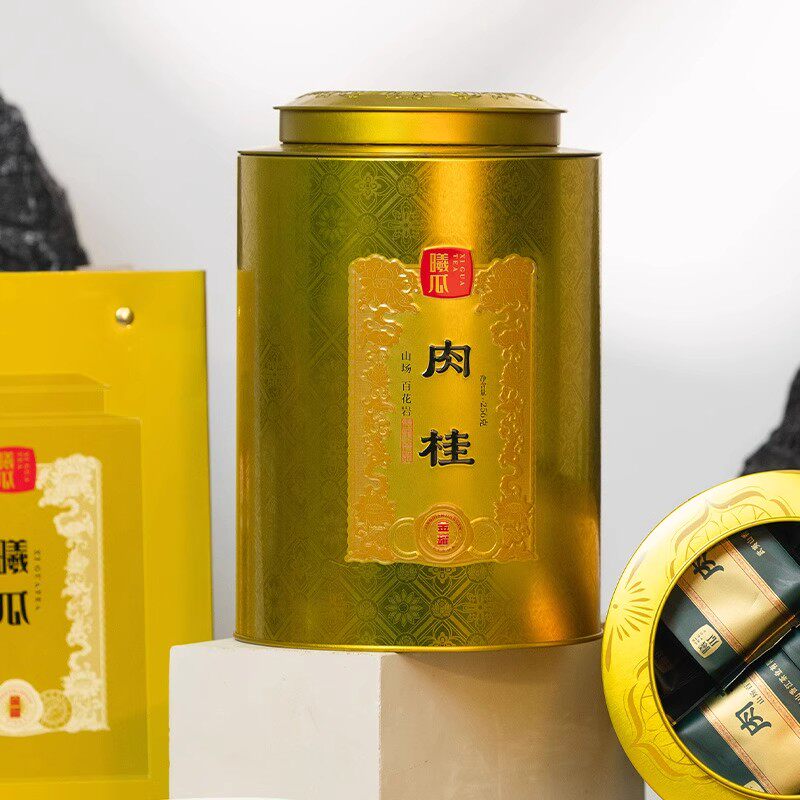 曦瓜百花岩肉桂 三坑两涧 武夷岩茶 正岩茶叶金罐系列礼盒