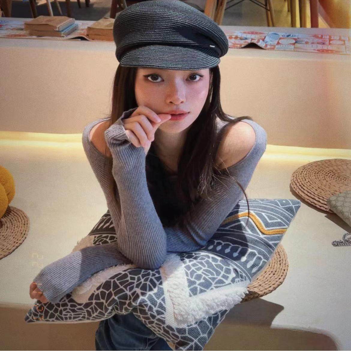 新款帽子风贝雷帽画家夏秋帽女