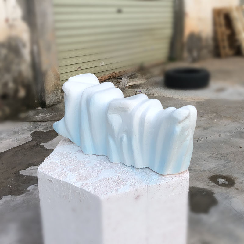 泡沫雕塑北极融化浅蓝色仿真小冰川冰山陈列美陈道具摆件定制定做