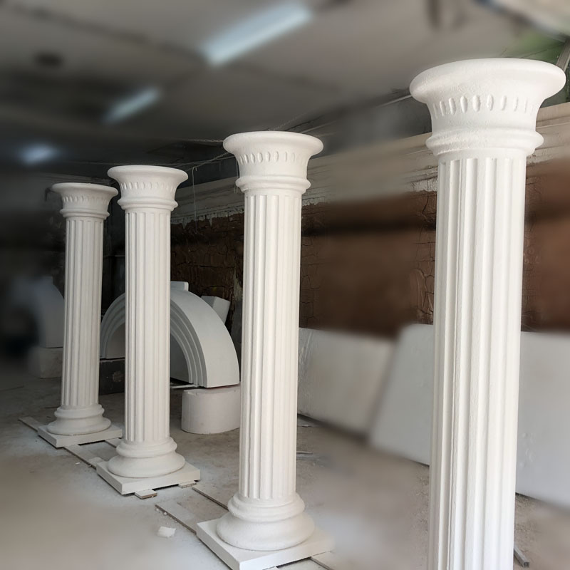 广东深圳会展活动婚庆主入口美陈泡沫雕塑欧式罗马柱拱门造型装饰