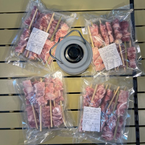 烧烤串日料烧鸟串商用半成品牛肉牛肋条串冷鲜运输户外家用250克