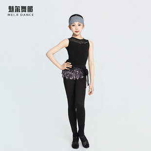 女童拉丁裤 儿童拉丁舞训练习表演出服分体式 魅尔舞服M601139新款