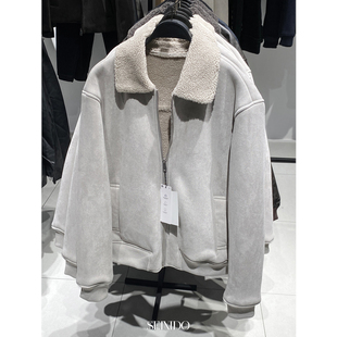 绒面仿羊羔毛加绒加厚夹克厚外套6318406 男装 811 秋冬新品 柜799