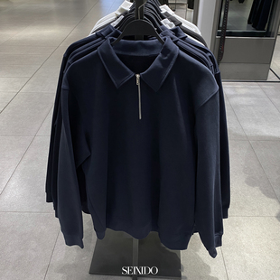 男装 新款 简约拉链修身 直筒翻领长袖 401 柜329 卫衣男4092380 春季