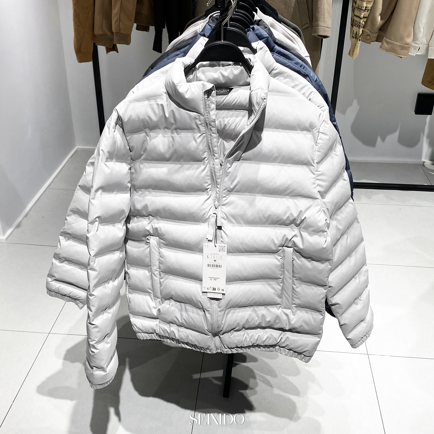 西班牙单！轻便压胶棉服夹克