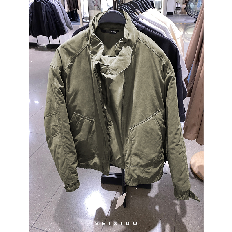 西班牙单！立领科技面料棉服夹克