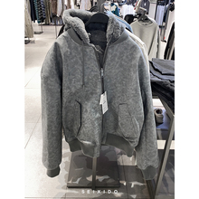 柜799！秋冬男装两面穿仿皮草连帽夹克0993304加厚皮外套0993/304