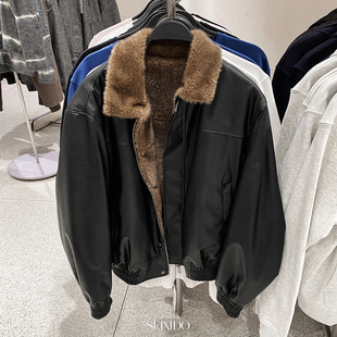 800仿皮厚外套0993 柜799 仿貂毛双面穿夹克0993900 男装 900 冬季