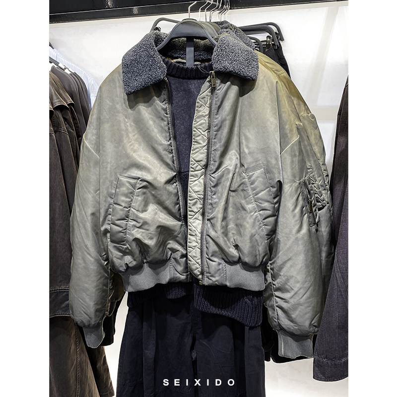 西班牙单！秋冬可拆毛领棉服夹克