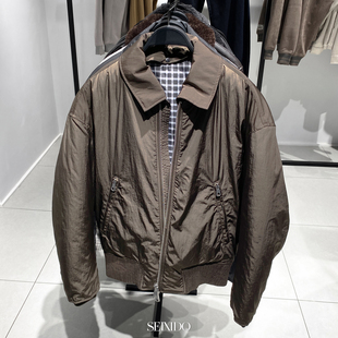 柜699！冬季新品男装短款撞色棉服飞行员夹克厚外套男7380400 716