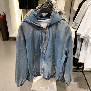 427宽松牛仔外套4365 柜429 连帽水洗短夹克4365371 男装 371 秋季