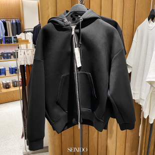 宽松落肩太空棉连帽卫衣外套1437380 柜549 美式 男装 800 秋冬新品