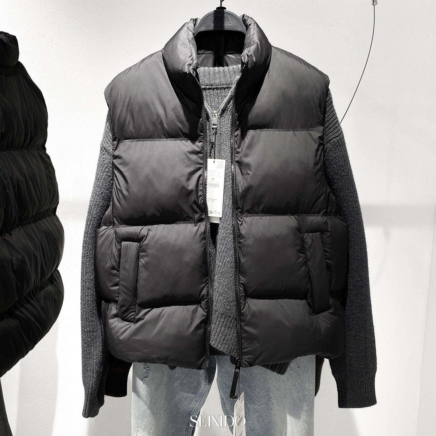 柜399！欧美男装无袖立领压胶棉服背心简约休闲马甲外套 4302/210,男装,常规马甲,淘宝优惠券,粉丝福利购,淘宝优惠卷