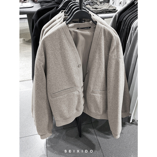 秋冬男装 外套5344 boxy V领开衫 309 fit法兰绒夹克5344309 柜429