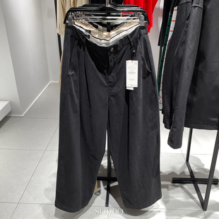 秋冬新款 1957 男装 棉打褶宽腿裤 305 宽松阔腿简约休闲长裤 柜499