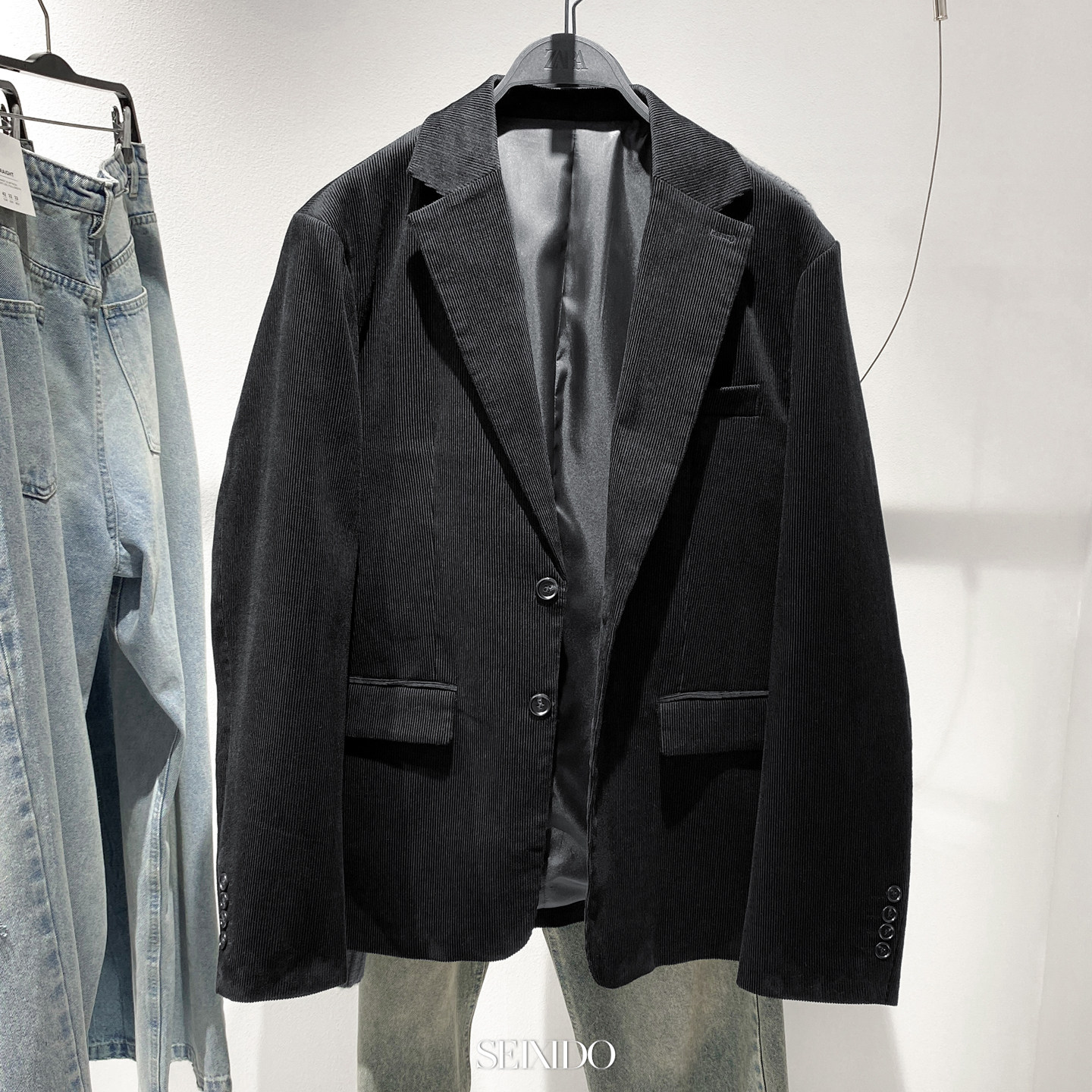 柜999！秋冬新款男装休闲灯芯绒西装5937485 800复古外套5937/485