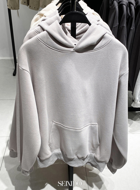 柜299！秋冬款男装美式休闲连帽加绒卫衣0761370宽松外套0761/370