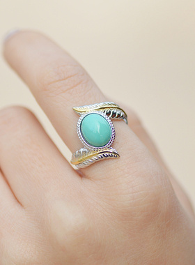 暮城珠宝女天然绿松石