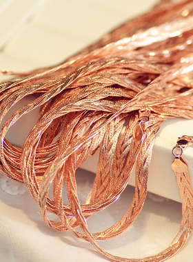 纯银刀片女意大利项链