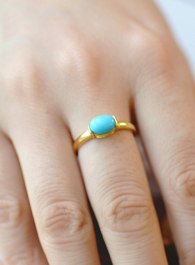 天然绿松石纯银天然绿松石