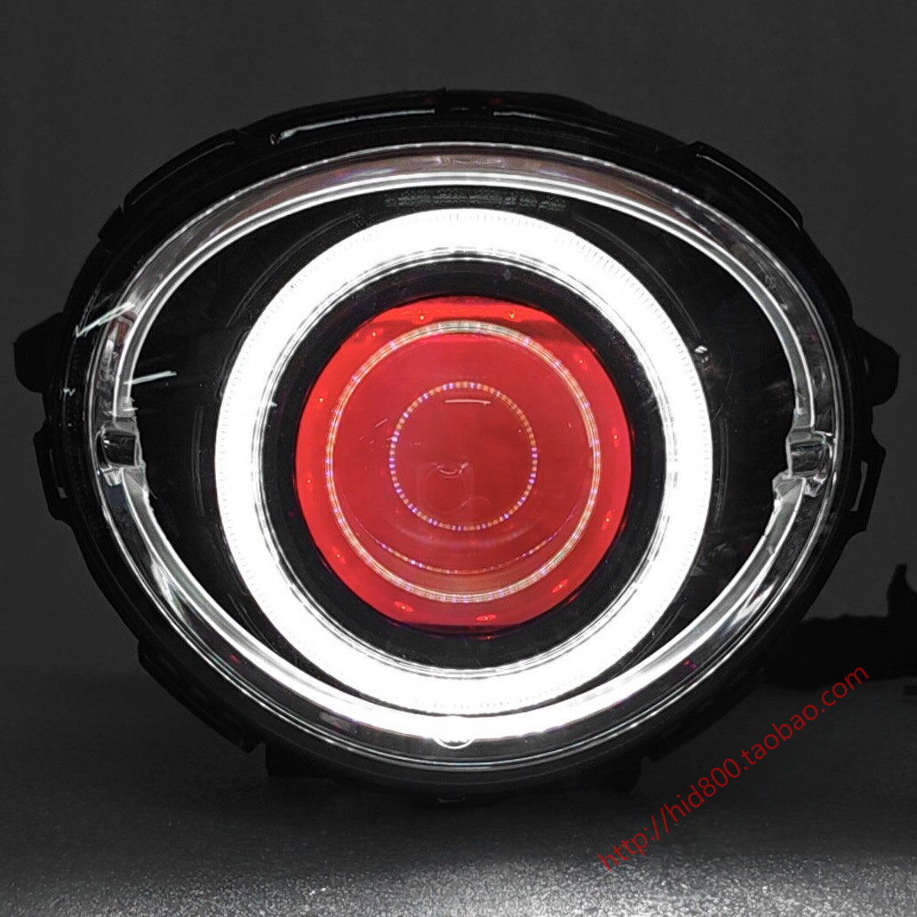 适用于豪爵Lumi125大灯总成摩托车LED环形日行灯改装配件
