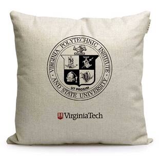 VirginiaTech弗吉尼亚理工大学纪念品校友会定制布艺礼品抱枕
