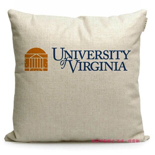 美国名校周边弗吉尼亚大学纪念品校友会定制礼品布艺靠垫抱枕