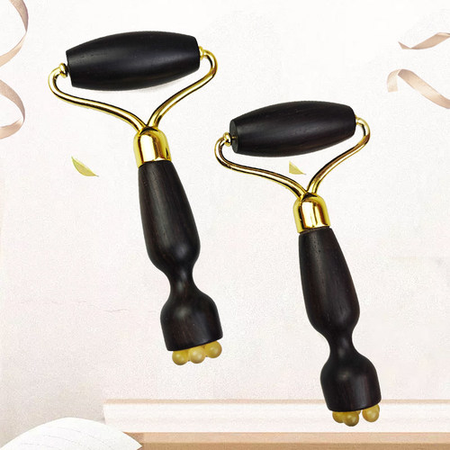 天然羊角面部按摩滚轮美容棒眼部穴位拔筋棒提拉紧致神器脸部专用