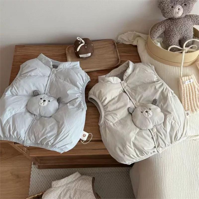 婴幼儿童冬季新款加绒保暖背心棉1衣男童女童夹加棉外套外穿冬装