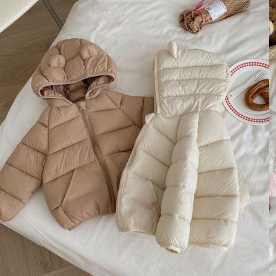 儿童轻薄羽绒棉服宝宝短款棉袄男女童连帽棉衣小童婴儿洋气外套潮
