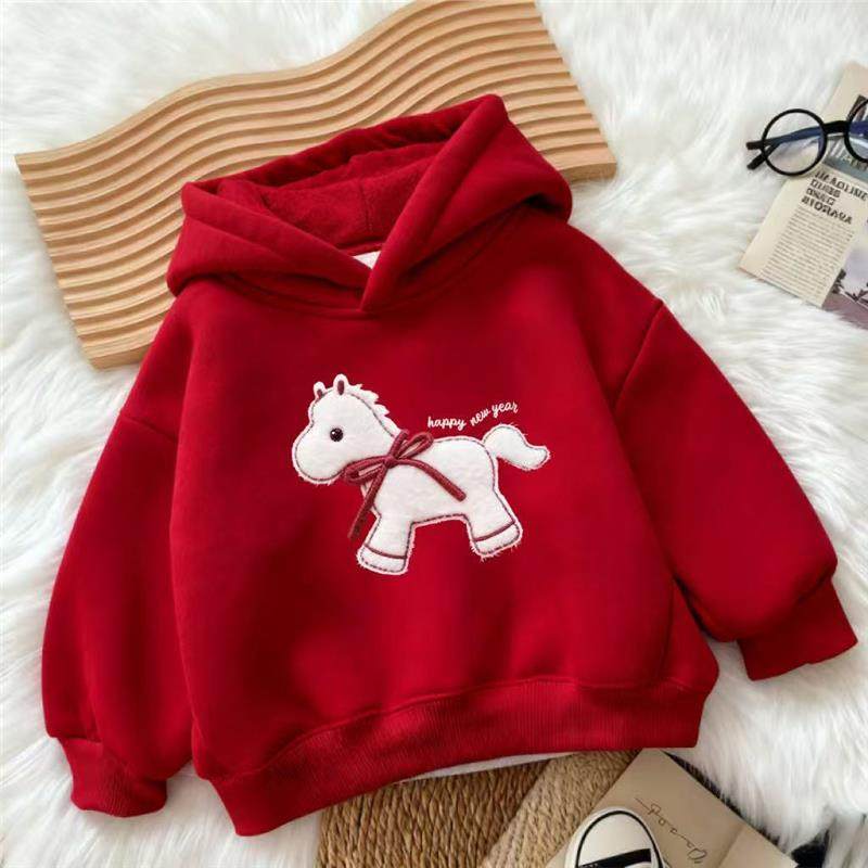 新品推荐~男女童冬季红色拜年服加绒卫衣小马连帽保暖上衣冬装套,运动/瑜伽/健身/球迷用品,拉丁舞练习套装,淘宝优惠券,粉丝福利购,淘宝优惠卷