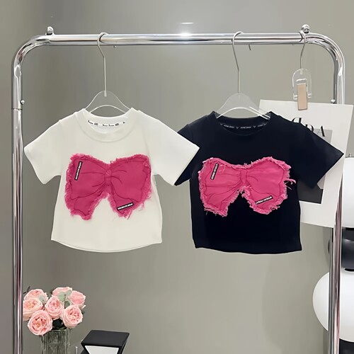 女童夏季新款百搭卡通短袖上衣