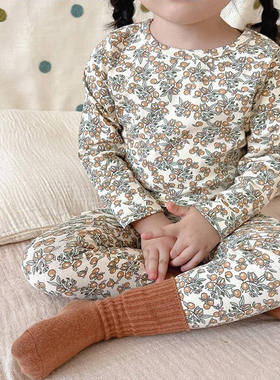 儿童秋冬季北欧风长袖家居服套装