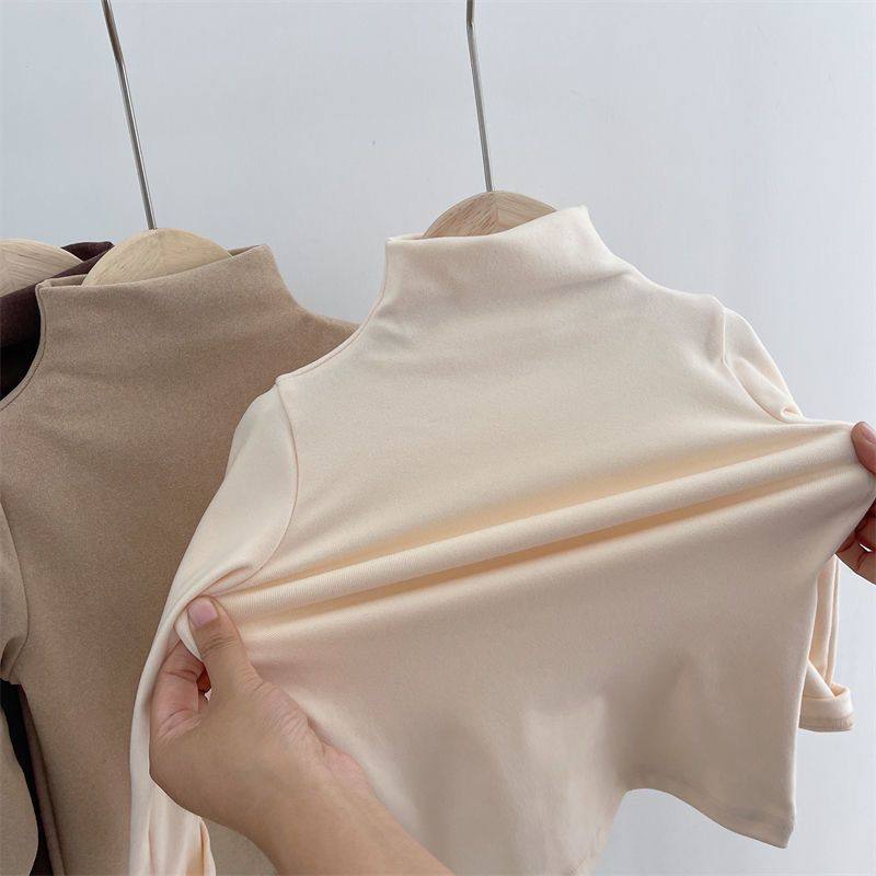 儿童秋冬季加厚德绒纯色半高领长袖男女童洋气打底保暖上衣冬装套,运动/瑜伽/健身/球迷用品,拉丁舞练习套装,淘宝优惠券,粉丝福利购,淘宝优惠卷