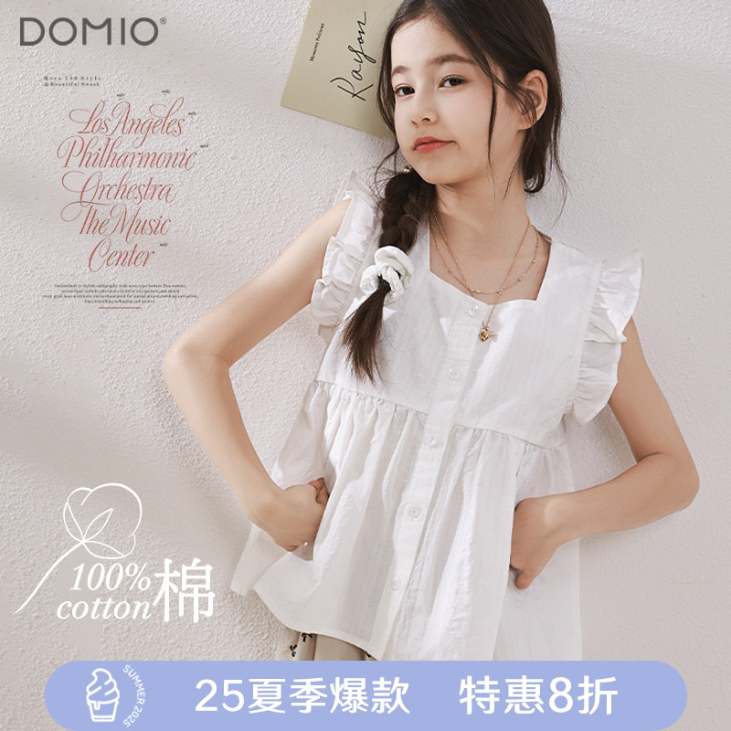 爆款国货女童娃娃衫25新款纯棉