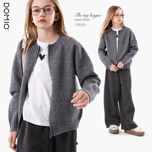 女童毛衣春秋季新款儿童针织开衫大童休闲外套青少年上衣女孩童装