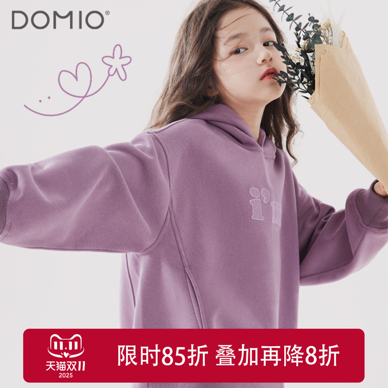 女童卫衣儿童外套2025秋冬中大童长袖上衣休闲连帽衫洋气童装