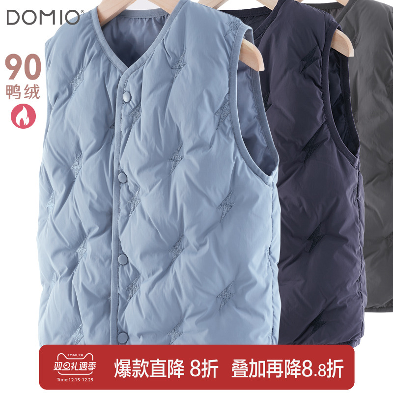 男童羽绒马甲儿童背心内穿轻薄鸭绒内胆坎肩秋冬外穿加厚马夹童装