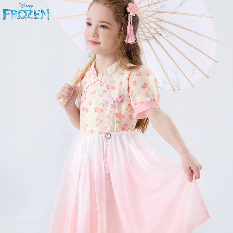 迪士尼女童国风连衣裙