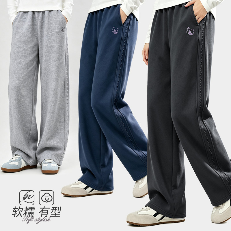 迪士尼女童春秋新款儿童直筒裤子图片