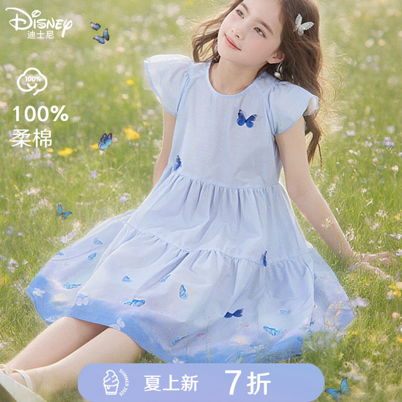 女童连衣裙夏季纯棉儿童裙子2026新款中大童洋气公主裙薄款夏装