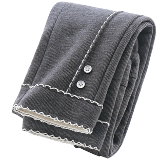 女童裤子加绒加厚秋冬款2025儿童一体绒休闲裤宽松女大童保暖童装