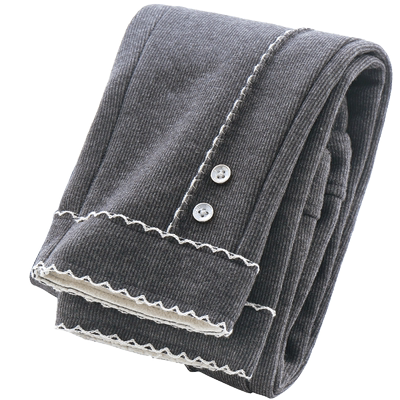 加绒加厚女童休闲裤保暖