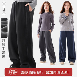 女童裤子冬季新款儿童加绒加厚直筒裤大童青少年保暖洋气长裤童装