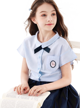 迪士尼女童套装夏季新款校服