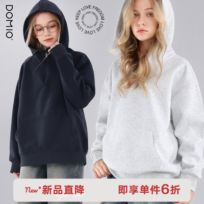 女童卫衣青少年宽松童装连帽衣服
