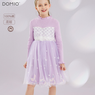 女童连衣裙秋冬装新款针织打底毛衣裙宝宝洋气冬季裙子加绒保暖厚