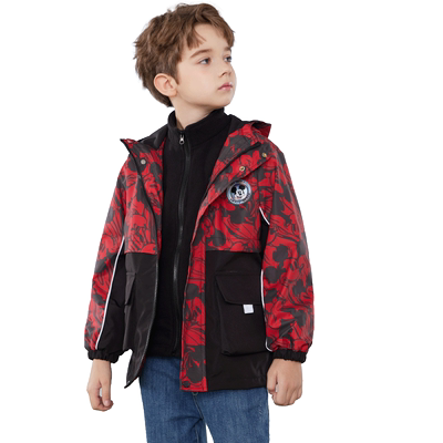 男童冲锋衣款外套儿童秋冬装新款两件套三合一大童防风衣羽绒服